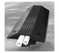 Ralentisseur Avec Passages De Câbles, En Caoutchouc Robuste, Supportant Une Charge De 10 Tonnes (22 000 Lb), Pour Allées En Asphalte, Béton Et Gravier, Installation Rapide, Dimensions : 80 X 50 X 10