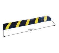 Ralentisseur jaune et noir en caoutchouc 1830x300x45mm DRAKKAR - 18150