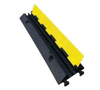 Ralentisseurs pour la Circulation routière, Protection de câble, Protection en Caoutchouc, ralentisseur renforcé, Bande réfléchissante Jaune, pour Asphalte et Gravier (100 x 20 x 5 cm)