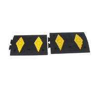 Ralentisseurs, seuils de Rampe en Caoutchouc et Plastique, rampes d'accès pour Voitures de Type Pont, Fixation par boulonnage, adaptées aux parkings Routiers et aux entrepôts (50 x 35 x 5 cm