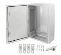 Ralertreik Armoire de distribution murale avec plaque de montage galvanisée, boîtier industriel de contrôle sous vide en plastique ABS avec porte protection IP65, taille 350 x 500 x 190 cm