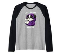 Râleur matinal, Chien de Mauvaise Humeur avec du café Manche Raglan