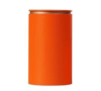 RALIYATX Boîte à thé, boîte à thé en métal pour le stockage du thé, boîte de rangement de café, boîte à thé en métal, support de bonbons - Orange - L