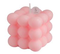 RALIYATX Bougie à bulles, bougie cube parfumée, bougie décorative pour la maison, grand cube à bulles pour cadeaux d'anniversaire - Rose