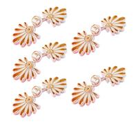 RALIYATX Cheongsam Lot de 5 paires de boutons chinois en forme de grenouille avec fermeture chinoise - Platine