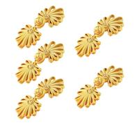RALIYATX Cheongsam Lot de 5 paires de boutons chinois en forme de grenouille avec fermeture chinoise Doré