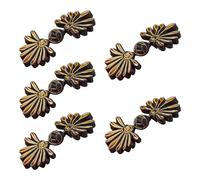 RALIYATX Cheongsam Lot de 5 paires de boutons chinois en forme de grenouille avec fermeture chinoise Noir doré
