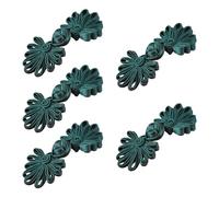 RALIYATX Cheongsam Lot de 5 paires de boutons chinois en forme de grenouille Vert foncé
