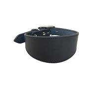 RALIYATX Colliers ajustables, collier pour chiens de grande race en cuir, collier rembourré doux pour whippets, salukis, lévriers, noir, S