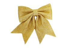 RALIYATX Nœud Papillon Scintillant, Grand Nœud Étincelant en Ruban de Noël pour Sapin de Noël, Ornements Pendus pour Noël et Nouvel An, Décorations de Maison Navidad 2024 - Or - XL