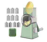Rallador rotatorio 6 en 1 de Preservea Rallador de queso rotatorio 6 en 1 Cortador de verduras multifunción Cortador de verduras cilíndrico de roca manuel Artefacto de cocina Rebanador portátil Rebana