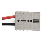 Rallonge 12 AWG pour style Anderson 50 A avec gaine rouge noire M8 pour stations de charge EV et connexions de batterie industrielles (30 cm)