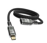 rallonge 1m Compatible avec rallonge usb c Thunderbolt 5 usbc extender Supporte 240W Charge Rapide 80Gbps Transfert de Données et 16K/8K Vidéo cable prolongateur pour SSD,eGPU,Laptops,Display,Monitor,