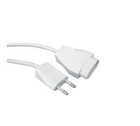 Rallonge 2 m, 2 x 1 mm, 10 A de Couleur Blanche élégante, idéale pour connecter des appareils à la Maison, garantissant sécurité et Confort à Chaque Utilisation. Parfait pour Vos Besoins électriques.