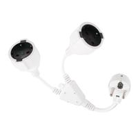 Rallonge 2 Prise Schuko, 250V, 16A, 2m, Prise Double pour Maison et Bureau