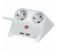 Rallonge 2 prises Schuko sans interrupteur Brennenstuhl 1153520222 3600 W USB