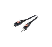 Rallonge 3,5 mm 2,5 m SpeaKa Professional SP-7870224 [1x Jack mâle 3.5 mm - 1x Jack femelle 3.5 mm] 2.50 m noir