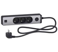 Rallonge 3 Prises avec 2x Mâle USB Odace ST933U1BA