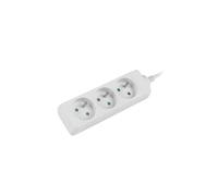 Rallonge 3 prises avec/u 3m/H05VV-F 3G1/ blanc PS0-03E-0300-W