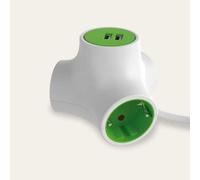 Rallonge 3 prises Schuko sans interrupteur KSIX MOLECULE