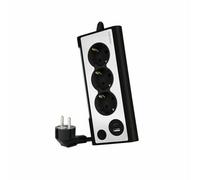 Rallonge 3 Tomas Schuko NANOCABLE 10.37.0013-BK USB x 2