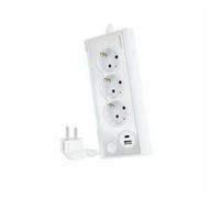 Rallonge 3 Tomas Schuko NANOCABLE 10.37.0013-W USB x 2