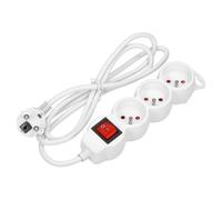 Rallonge 3 voies 2P+Z, avec interrupteur, 5m VIRONE ES-5/W/5
