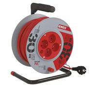 Rallonge, 30m / 230V, bobine, 4 prises de courant