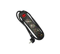 Rallonge 4 prises Schuko avec interrupteur Schuko (1,5 m)