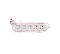 Rallonge 5 prises avec/u 2m/H05VV-F 3G1/blanc P0512 rallonge