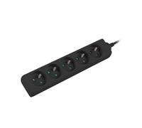 Rallonge 5 prises z/u 3m/H05VV-F 3G1/noir PS0-05E-0300-BK