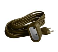 Zenitech Prolongateur électrique 6A HO3VVH2F 2x0,75 mm² Doré 5 m Prise sans terre Sécurité enfant NF