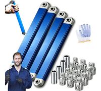 Rallonge à cliquet déportée Pro 2026, Rallonge Pro Zero pour espaces restreints, Outil d'extension multifonctionnel avec adaptateurs carrés 1/4", 3/8" et 1/2", CVC et machines industrielles (4Stück)