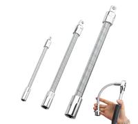 Rallonge À Cliquet Flexible - 3 Pièces Barre Pliable Longue Portée - Rallonge Flexible pour Perceuse,pour Réparation Automobile Travaux en Espace Étroit Tuyauterie Montage de Meubles Maison Garage Ate