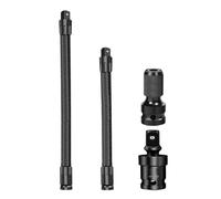Rallonge à cliquet flexible - Prolongateur métallique portable 1/2 pouce | Kit 4 rallonges à douille de couple,pour automobile, camion, camping-car, pick-up, bricolage maison et espaces restreints