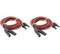 Rallonge à Deux Faces Connecteur Solaire Câble Solaire Rouge/Noir 4mm ² avec Prise Longueurs Différentes (1m Jusqu'À 50m), Made in Germany (3m) (Lot de 2)