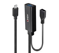 - Câble USB - USB type A, Micro-USB de type B (F) pour 24 pin USB-C (M) - USB 3.2 Gen 1 - 5 m - rond - noir