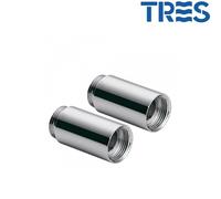 Rallonge adaptateur 2 unités avec silencieux Chrome - TRES 9134872