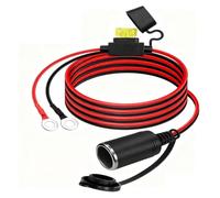 Rallonge Allume-Cigare, Prise DC fixable, Imperméable Marine Grade étanche pour Bateau, Moto, Voiture, avec câble de raccordement de 1,2 m, Supporte un courant de 20 A 12 V/24 V CC