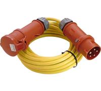 Rallonge AS Schwabe 60712 10.00 m jaune avec inverseur de phase