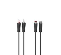 Rallonge audio, 2 fiches RCA mâles - 2 fiches RCA fem., 5,0 m
