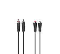Rallonge audio, 2 fiches RCA mâles - 2 fiches RCA fem ., 5,0 m