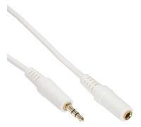 Rallonge audio - InLine® - Jack 3,5mm Mâle/Femelle - 5m - Connecteurs dorés - Stéréo