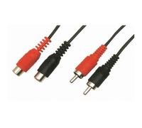 Rallonge audio stéréo RCA - 1 50 m - 2 x RCA mâle/femelle - Prolonge connexion audio