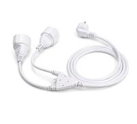 Rallonge avec 3 Prise Schuko, 2M Rallonge électrique Exterieure, 250 V/16 A | Rallonge 3 Prise étanche IP20 avec PVC Câble Flexible H05VV-F 3G 1.5mm², 3680W, Triple Prise pour Maison, Bureau, Exterieure