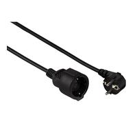 Hama Rallonge de câble d'alimentation Profi CEE 7/7 (F/M) 5 m moulée noire