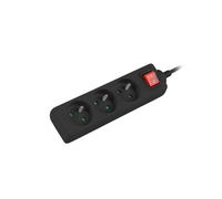 Rallonge avec interrupteur 3 prises z/u PS1-03E-0300-BK