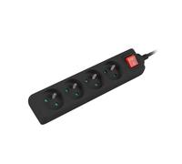 Rallonge avec interrupteur 4 prises avec/u PS1-04E-0150-BK
