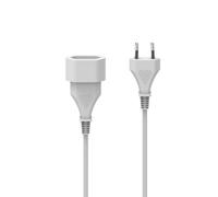 Rallonge avec prise européenne, pour l'intérieur, 5 m, blanche