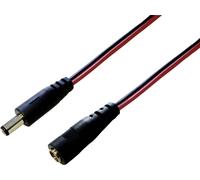 Rallonge basse tension TRU COMPONENTS TC-2516077 DC mâle - DC femelle 5.5 mm 2.1 mm 5.5 mm 2.1 mm 3.00 m 100 pc(s)